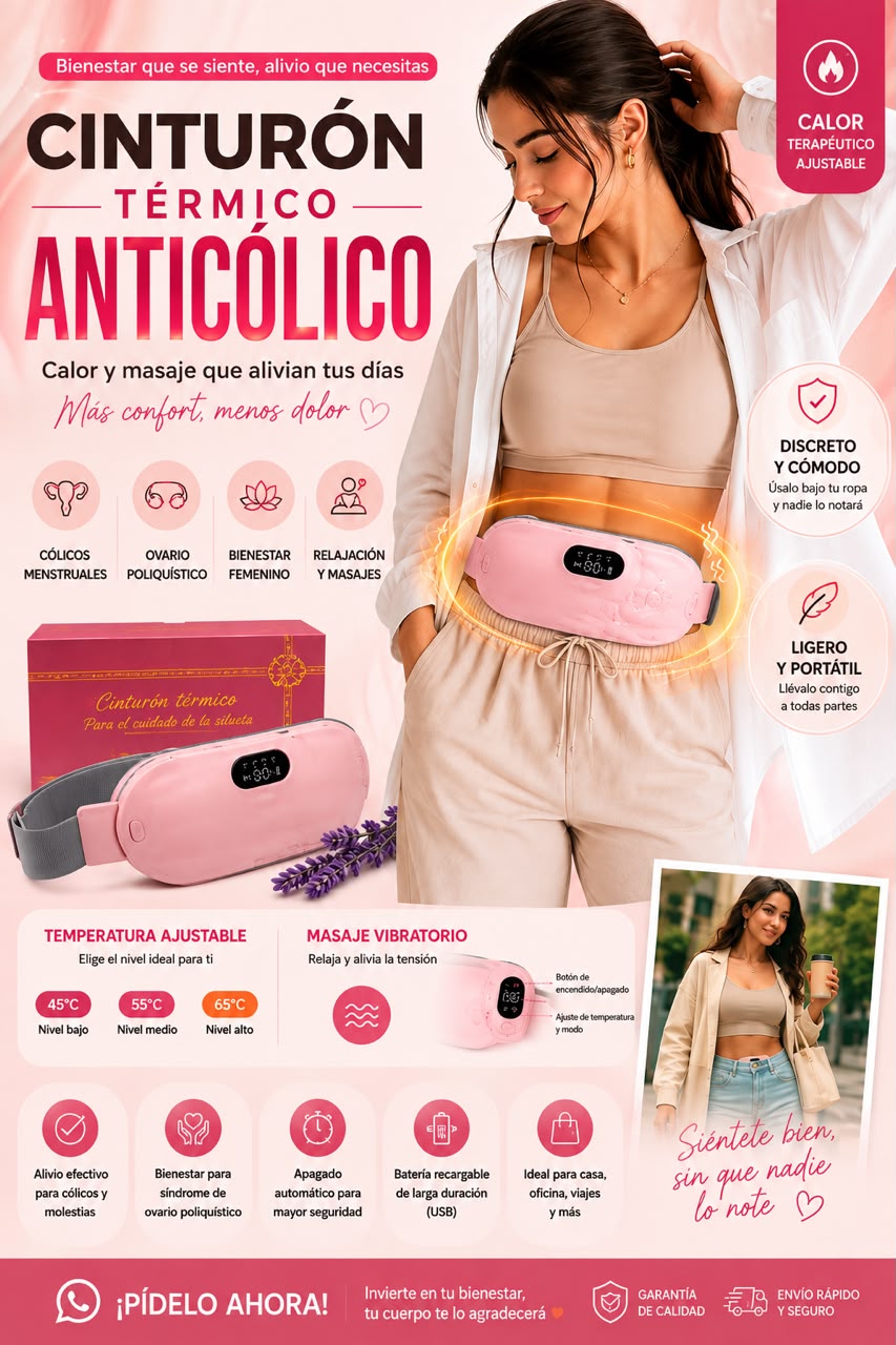 Cinturón Térmico Anticólicos – Calor y Masaje para tu Bienestar