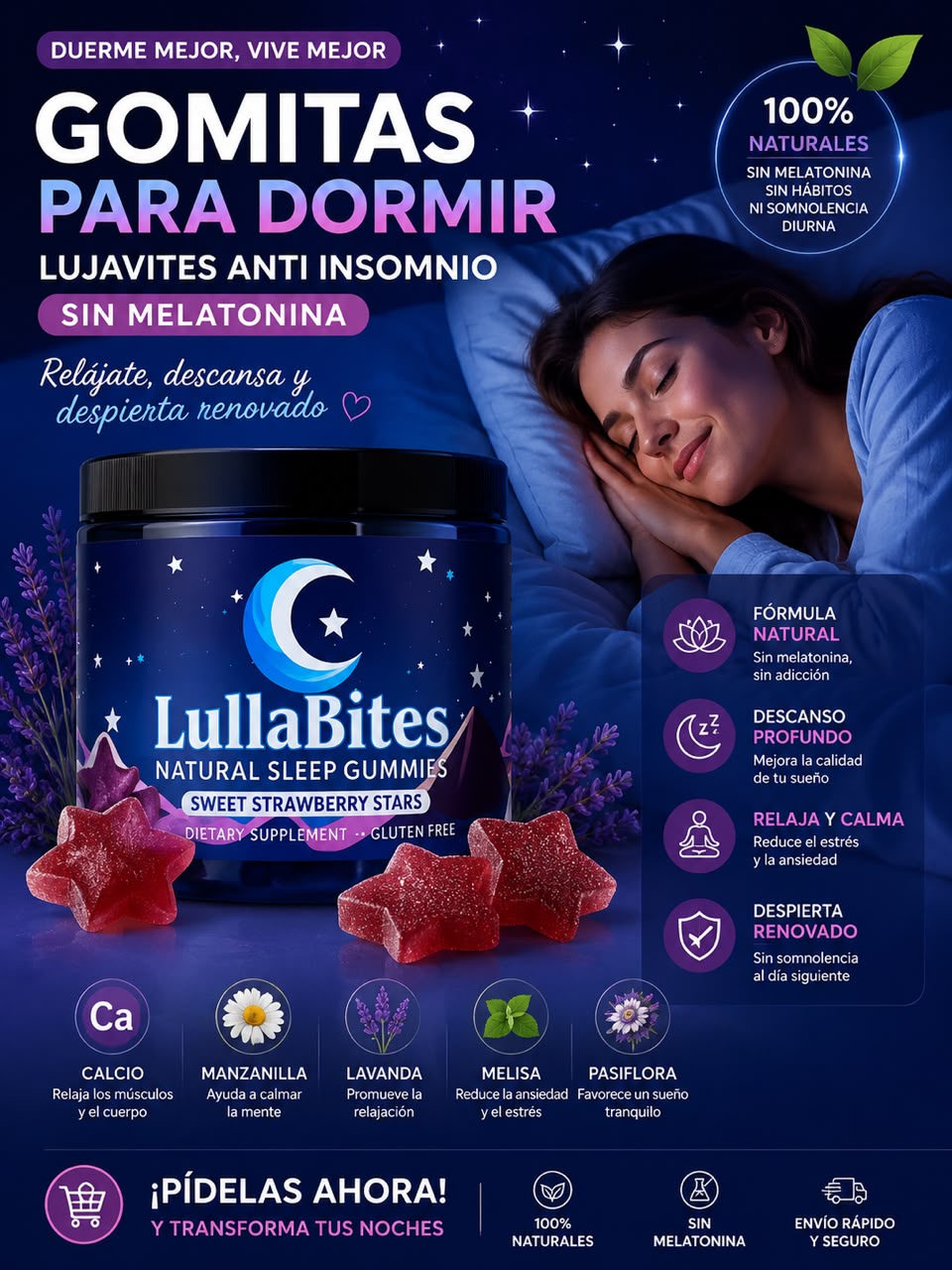 GOMITAS PARA DORMIR – LUJAVITES ANTI INSOMNIO SIN MELATONINA